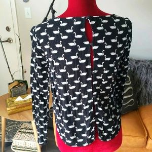 Divided H&M Black Swan Long Sleeve Women's US8